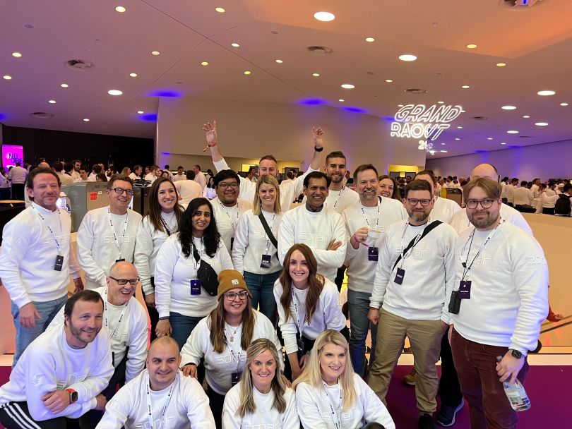 Sonar's team at a conference